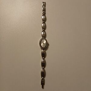 Studio Time Silver Tone Dial Trust Love Courage Charity Family Truth Band Watch